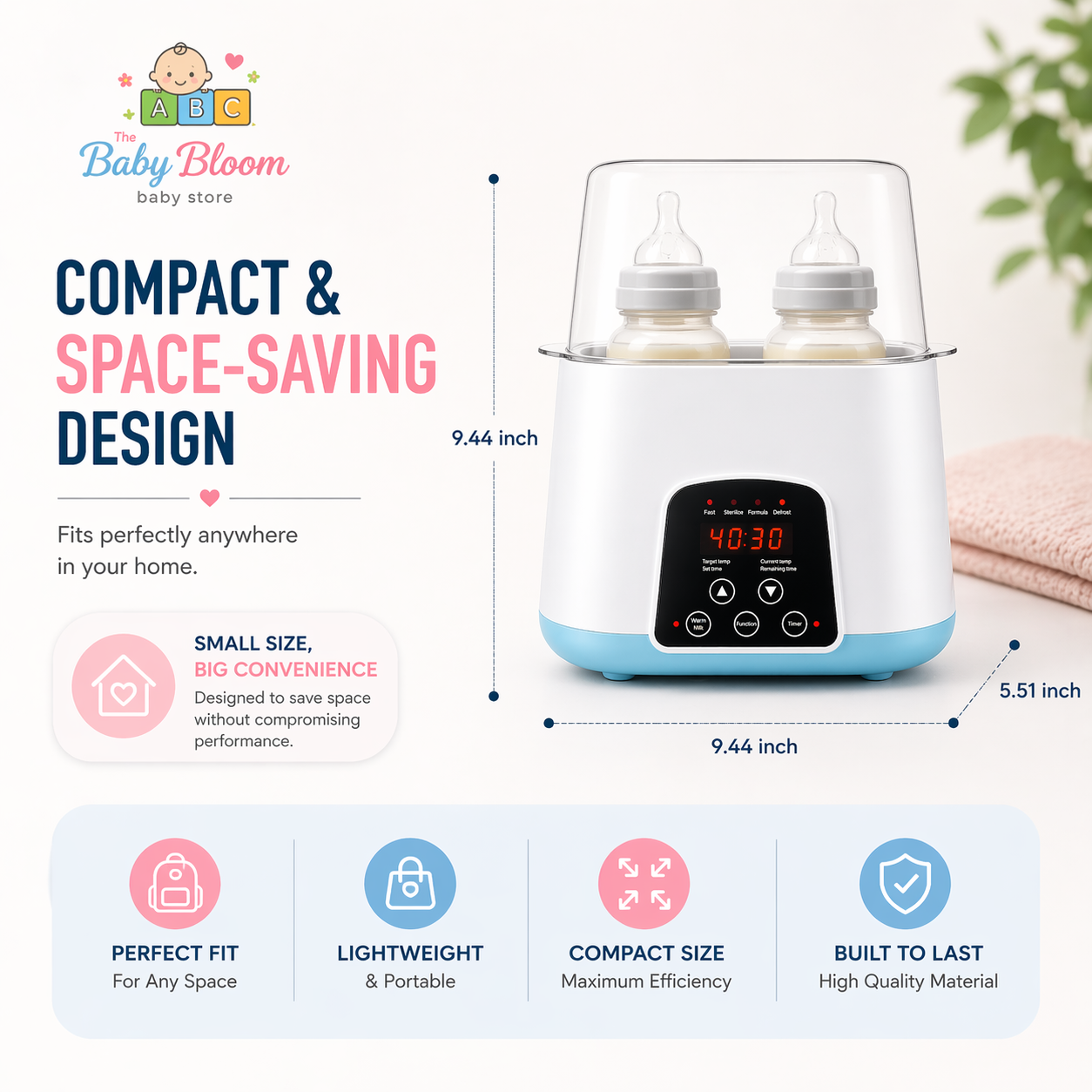 Baby Bloom Smart Bottle Warmer & Sterilizer Pro