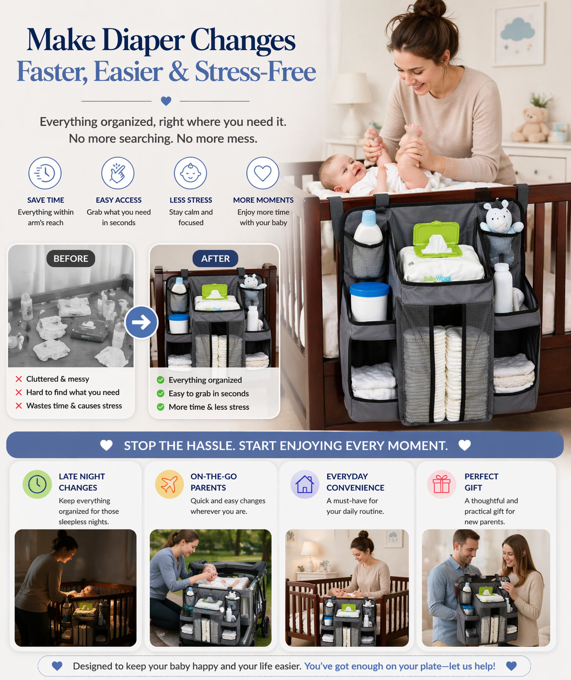 Baby Bloom Nursery Storage Organizer
