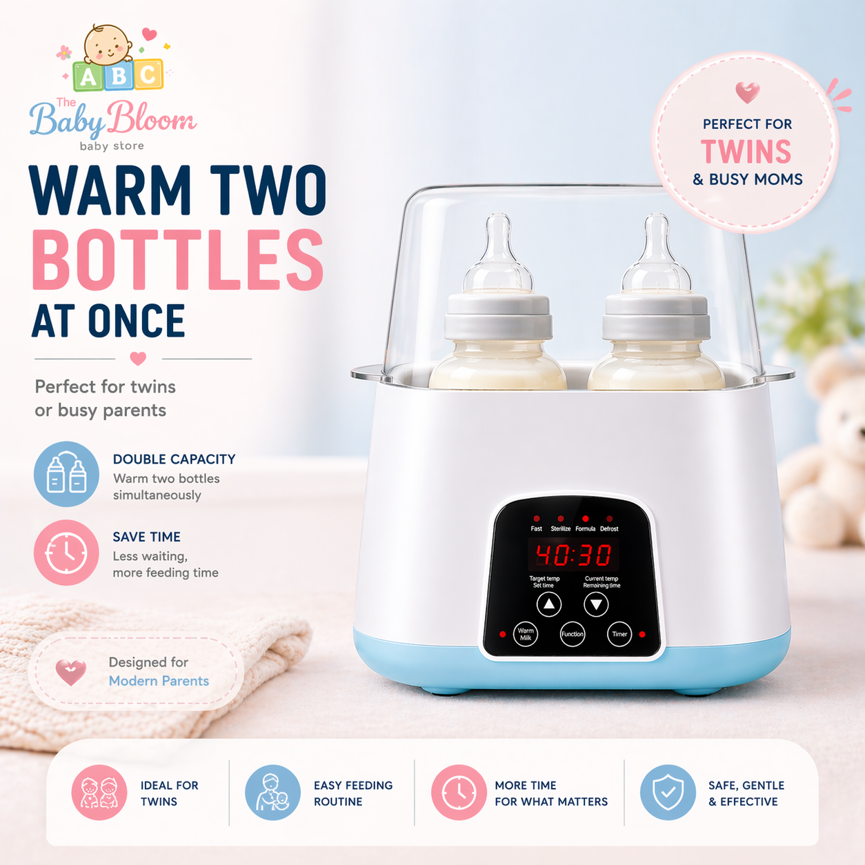 Baby Bloom Smart Bottle Warmer & Sterilizer Pro