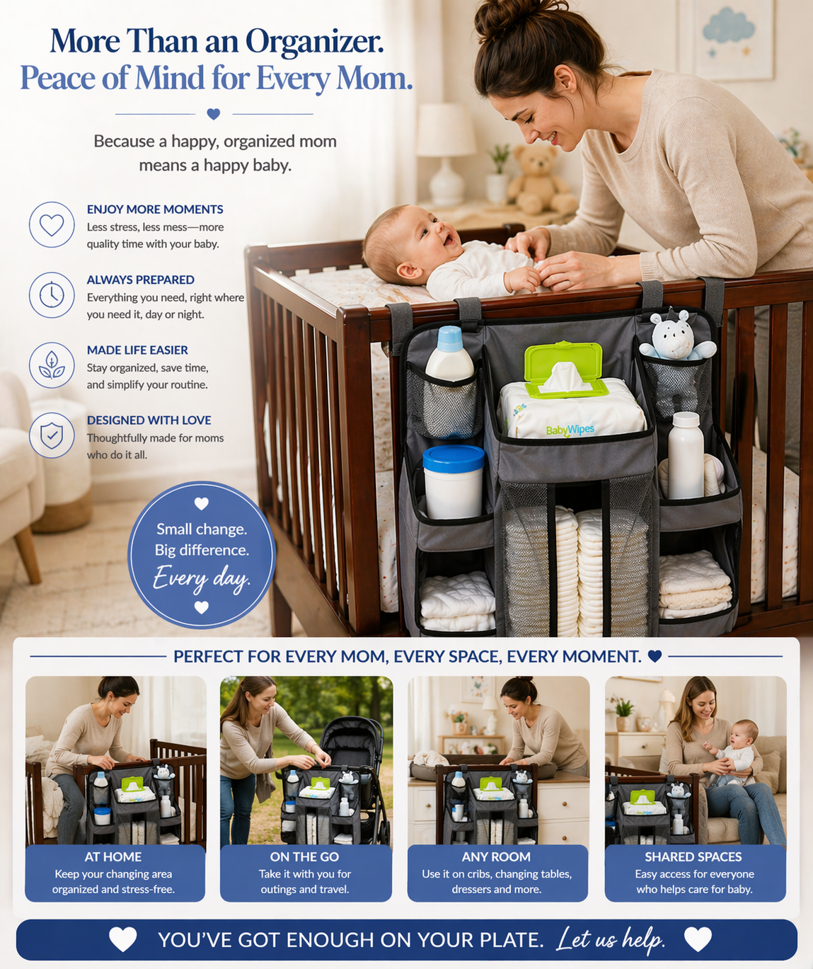 Baby Bloom Nursery Storage Organizer