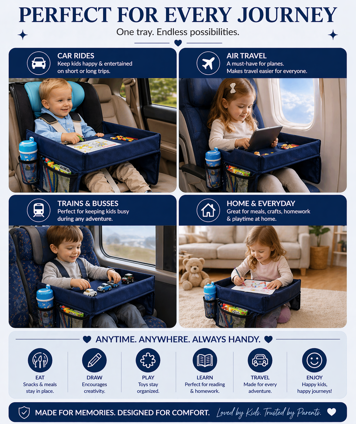 Baby Bloom Travel Snack & Play Tray