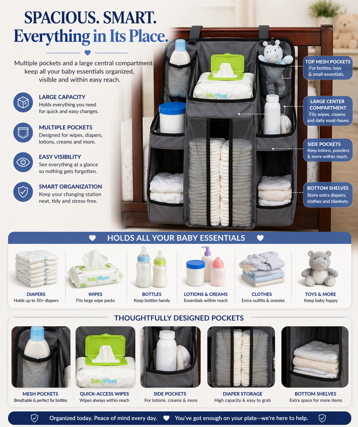 Baby Bloom Nursery Storage Organizer