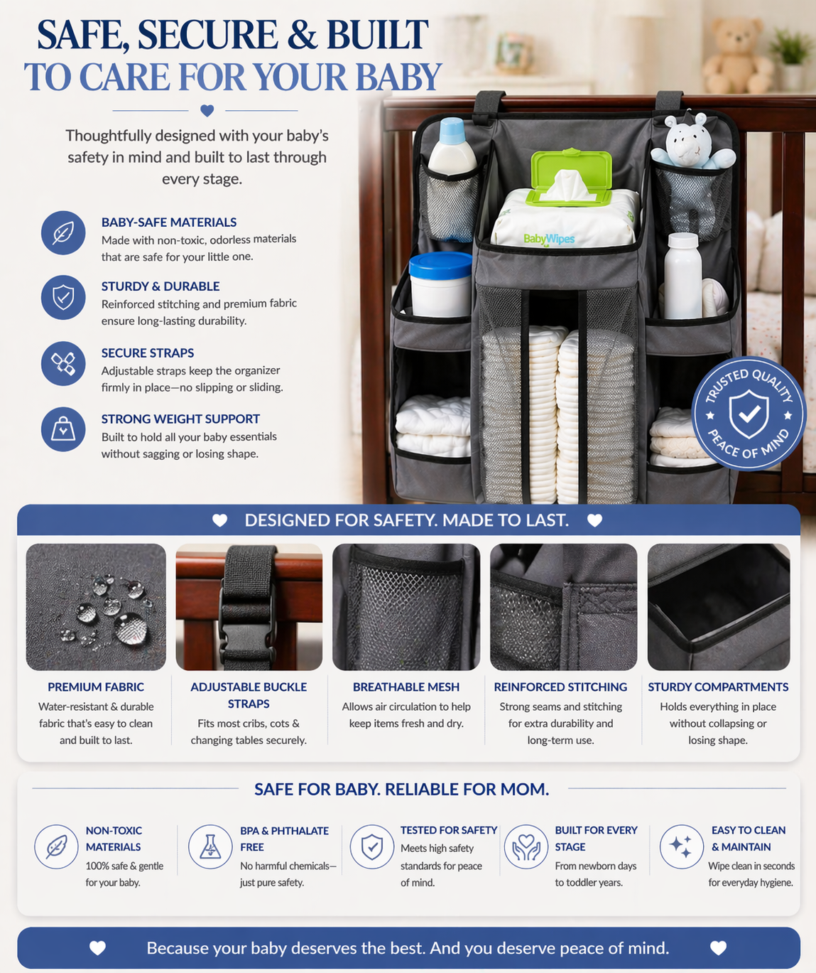 Baby Bloom Nursery Storage Organizer